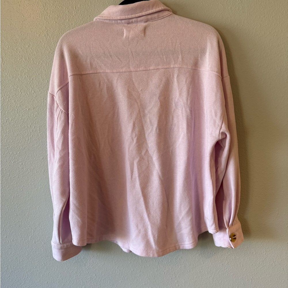 Pink Button-Up Women's Jacket - Picture 2 of 3